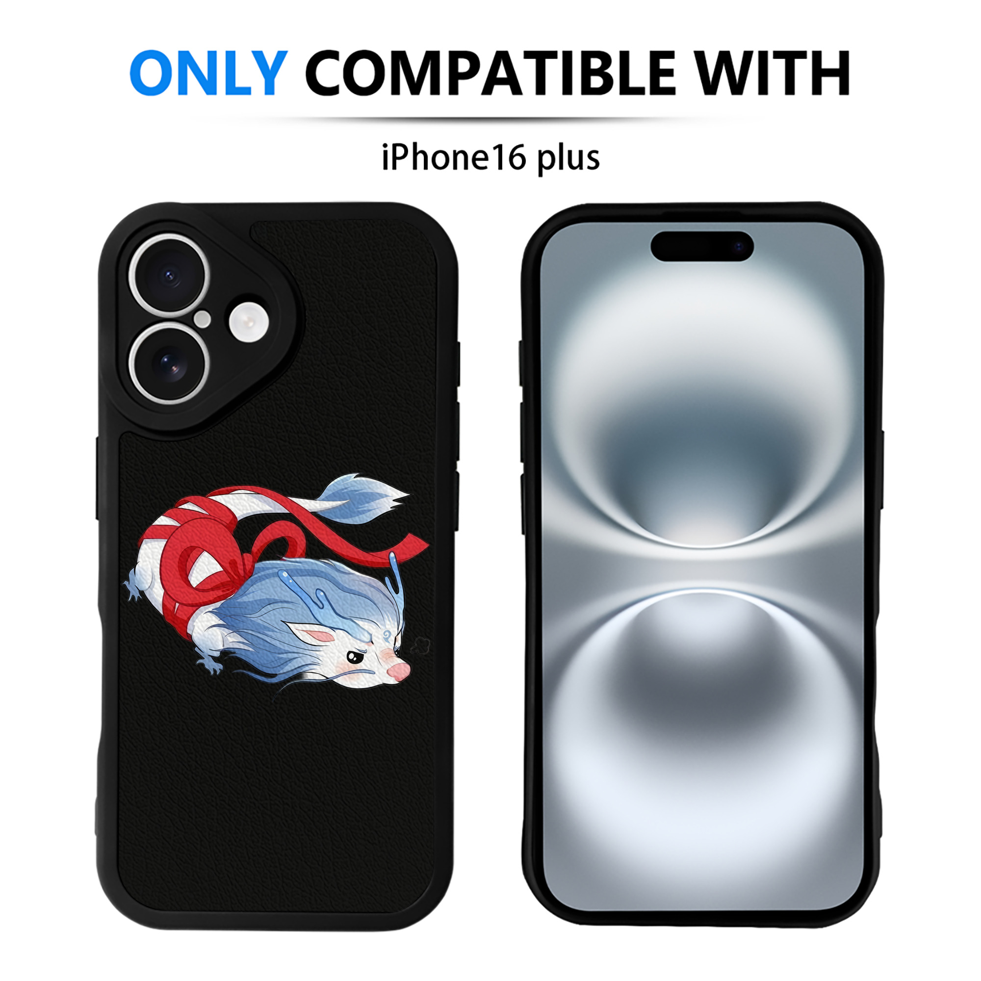 （画像用） Ne Zha 2 ナタ 魔童の大暴れ 【iPhone 16シリーズ対応】シリコンスマホケース（レザー調） 材質：シリコン